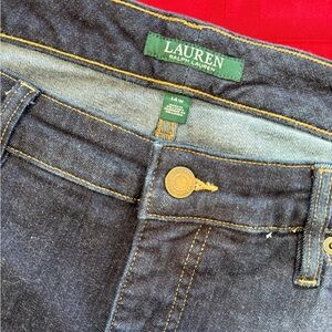 Lauren Ralph Lauren Indigo Jeans with Gold Button